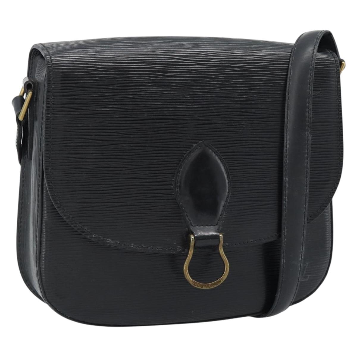 LOUIS VUITTON Epi Saint Cloud GM Shoulder Bag Black Noir M52192 LV Auth 188832