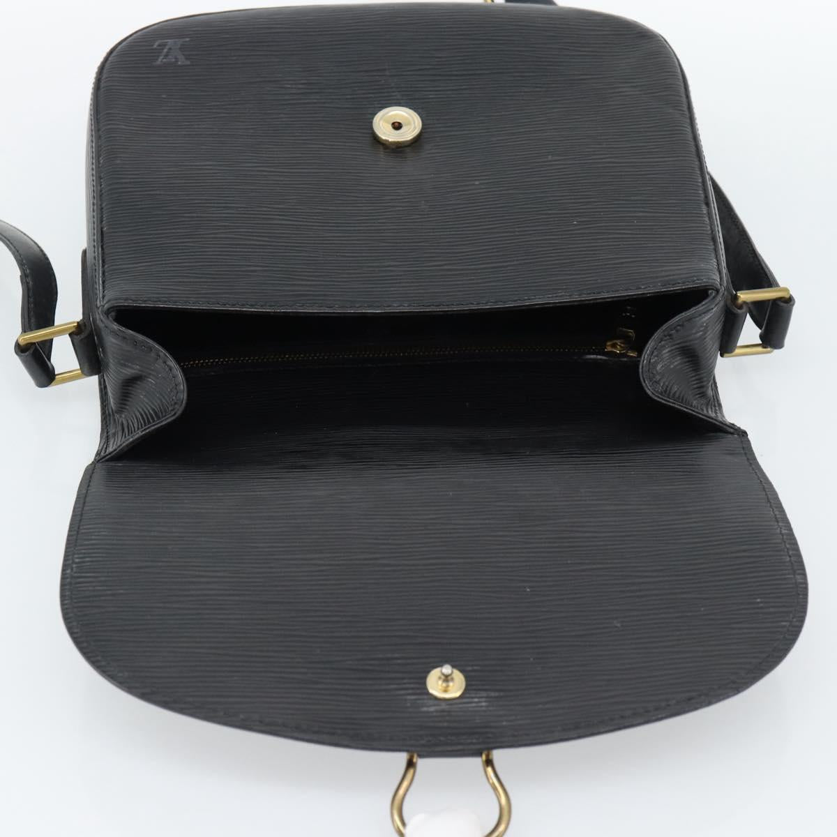 LOUIS VUITTON Epi Saint Cloud GM Shoulder Bag Black Noir M52192 LV Auth 188832