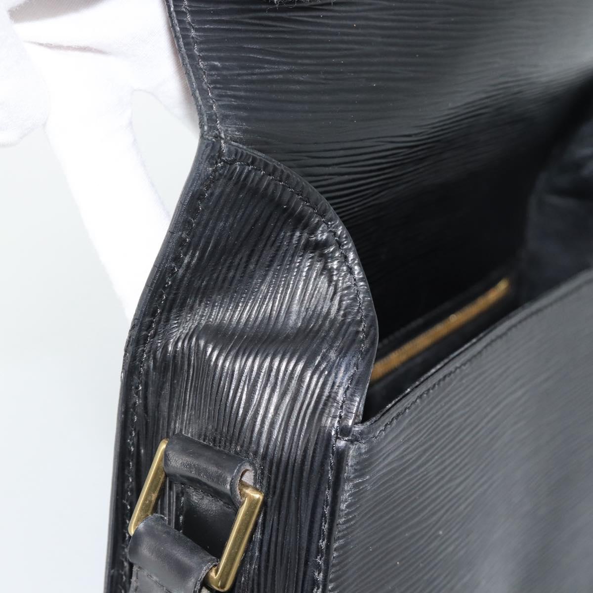 LOUIS VUITTON Epi Saint Cloud GM Shoulder Bag Black Noir M52192 LV Auth 188832