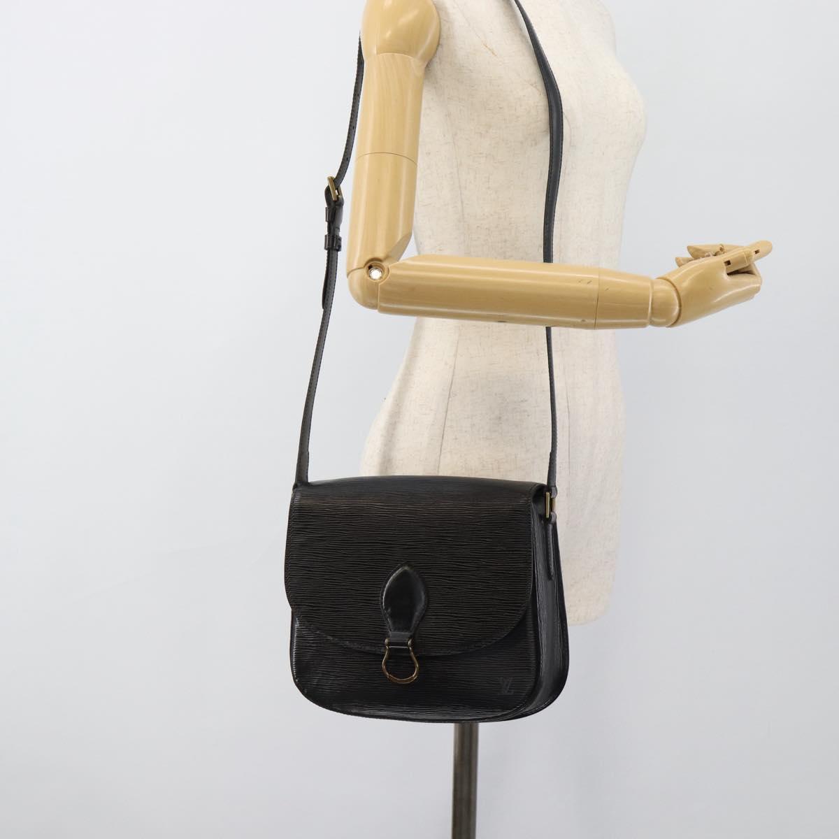 LOUIS VUITTON Epi Saint Cloud GM Shoulder Bag Black Noir M52192 LV Auth 188832