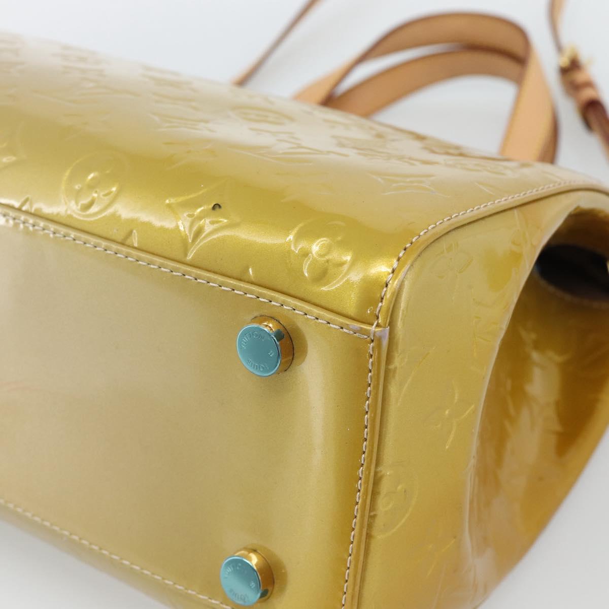 LOUIS VUITTON Monogram Vernis Blair GM Bag 2way Beige Poodle M91754 Auth 188838