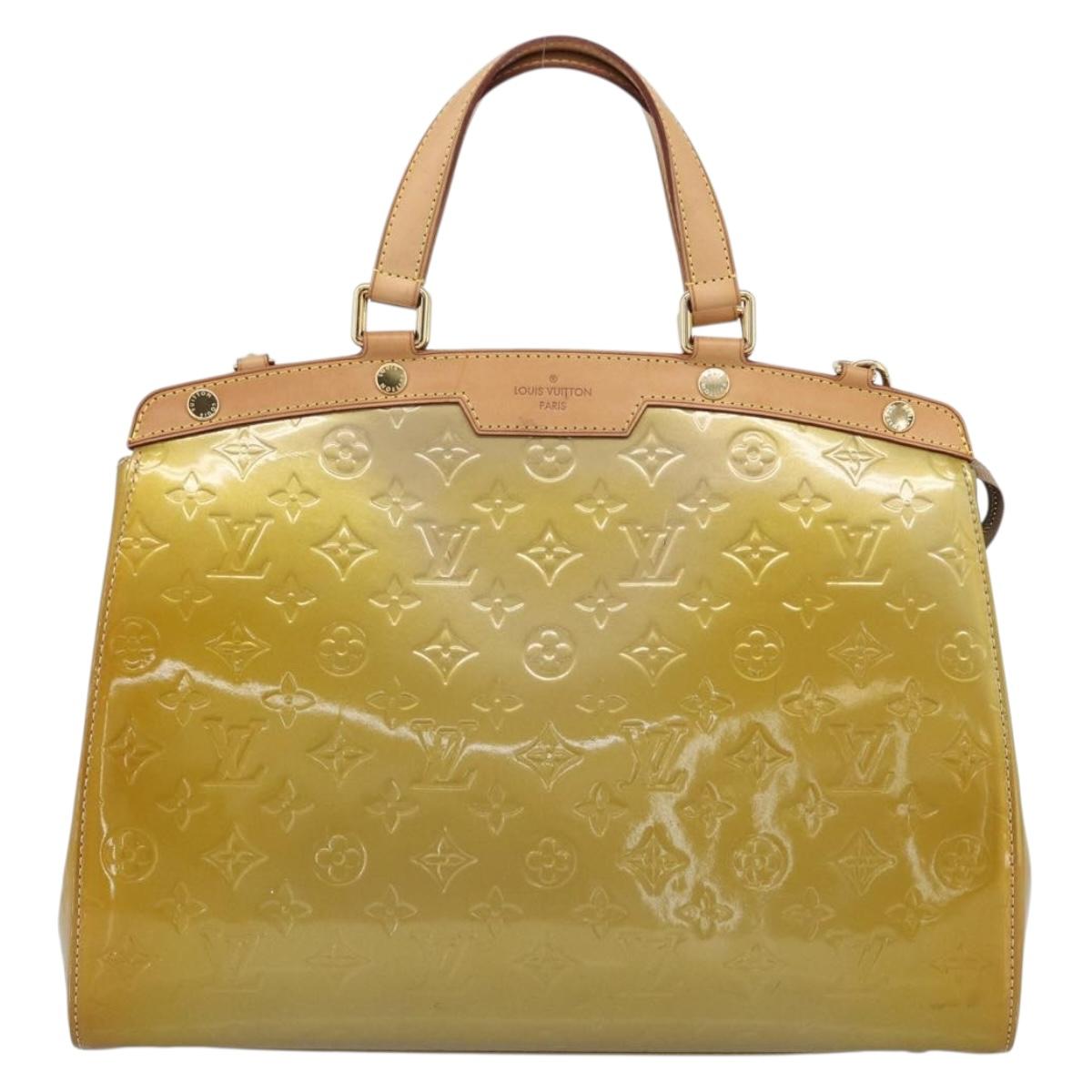 LOUIS VUITTON Monogram Vernis Blair GM Bag 2way Beige Poodle M91754 Auth 188838
