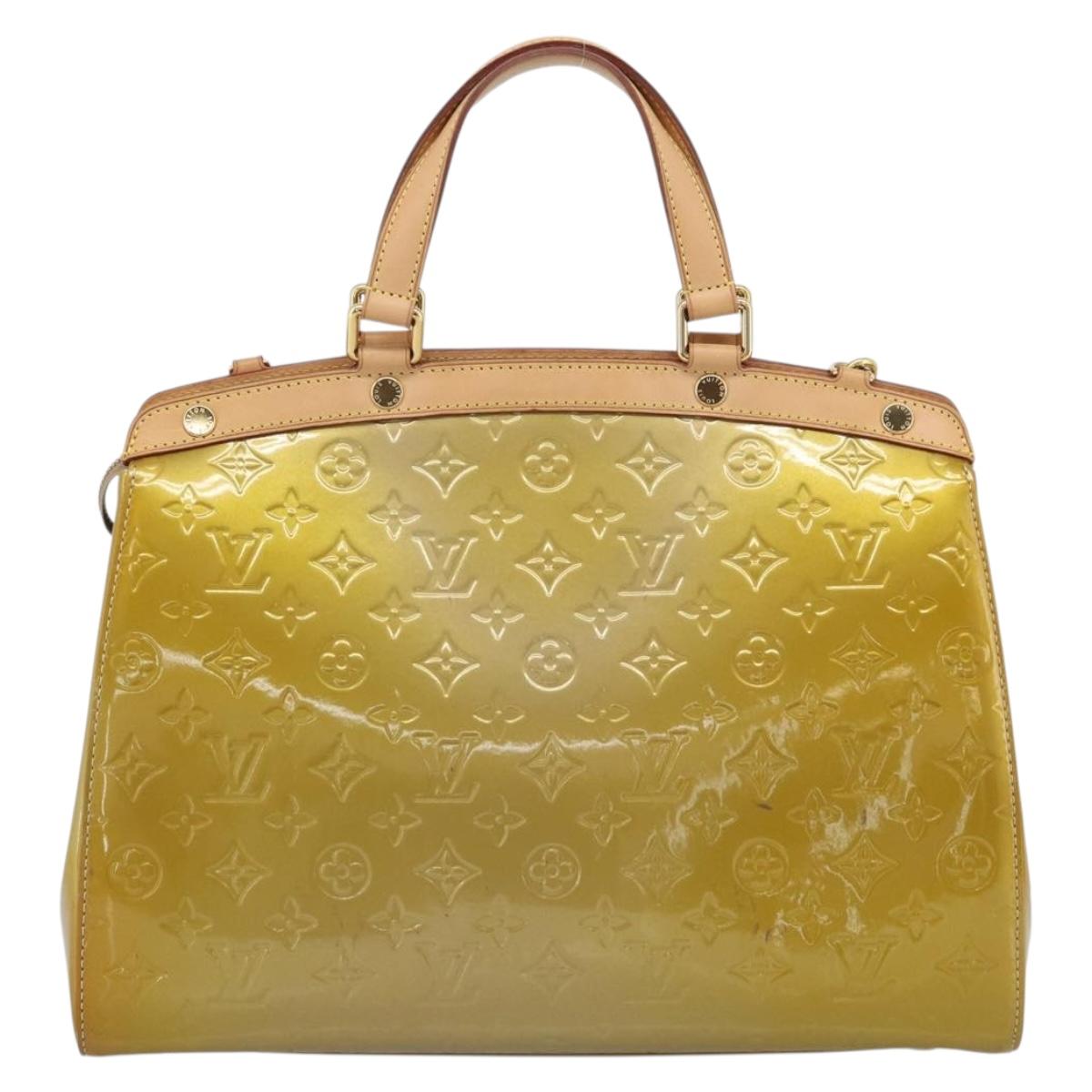 LOUIS VUITTON Monogram Vernis Blair GM Bag 2way Beige Poodle M91754 Auth 188838