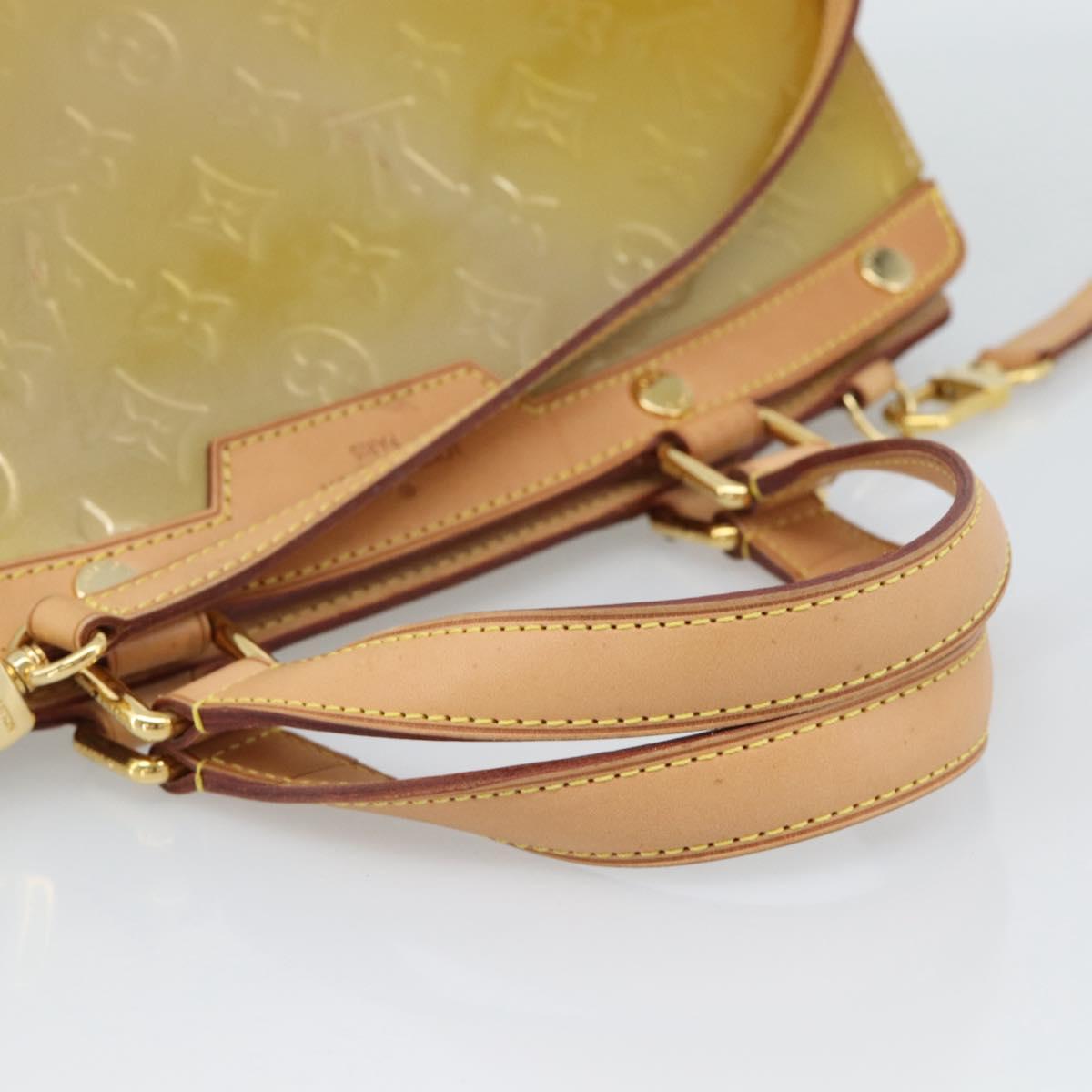 LOUIS VUITTON Monogram Vernis Blair GM Bag 2way Beige Poodle M91754 Auth 188838