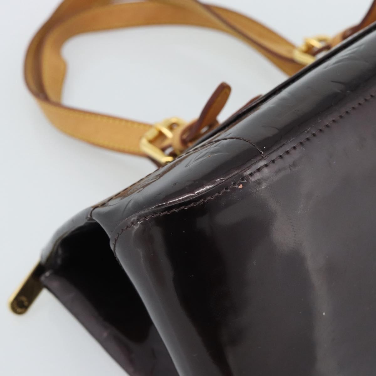 LOUIS VUITTON Monogram Vernis Rosewood Avenue Bag Amarante M93510 Auth 188850