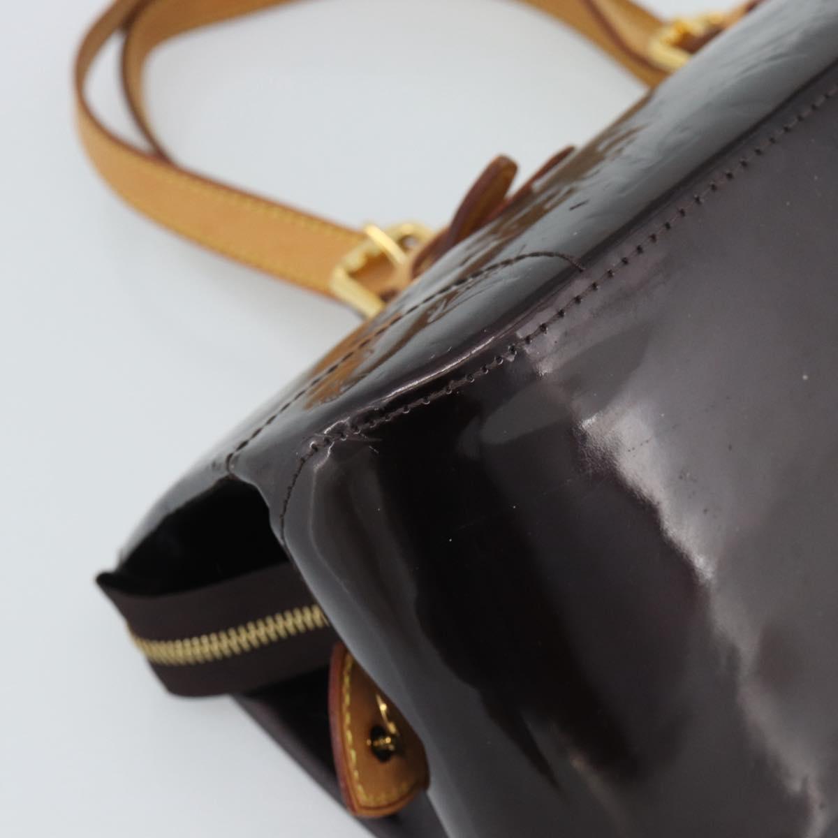 LOUIS VUITTON Monogram Vernis Rosewood Avenue Bag Amarante M93510 Auth 188850