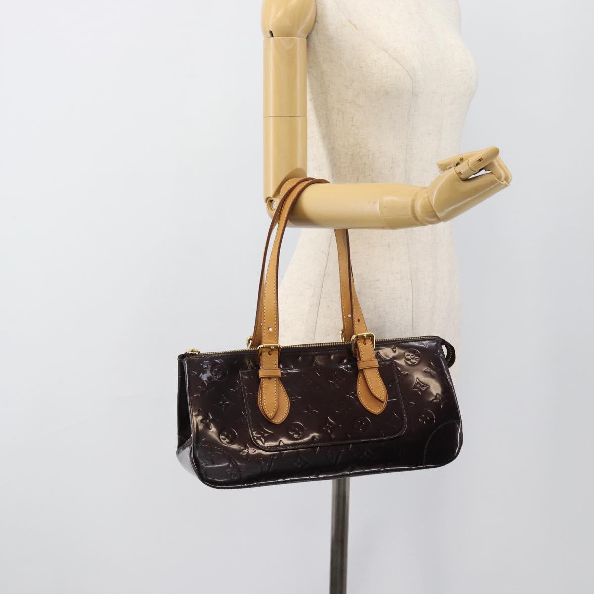 LOUIS VUITTON Monogram Vernis Rosewood Avenue Bag Amarante M93510 Auth 188850