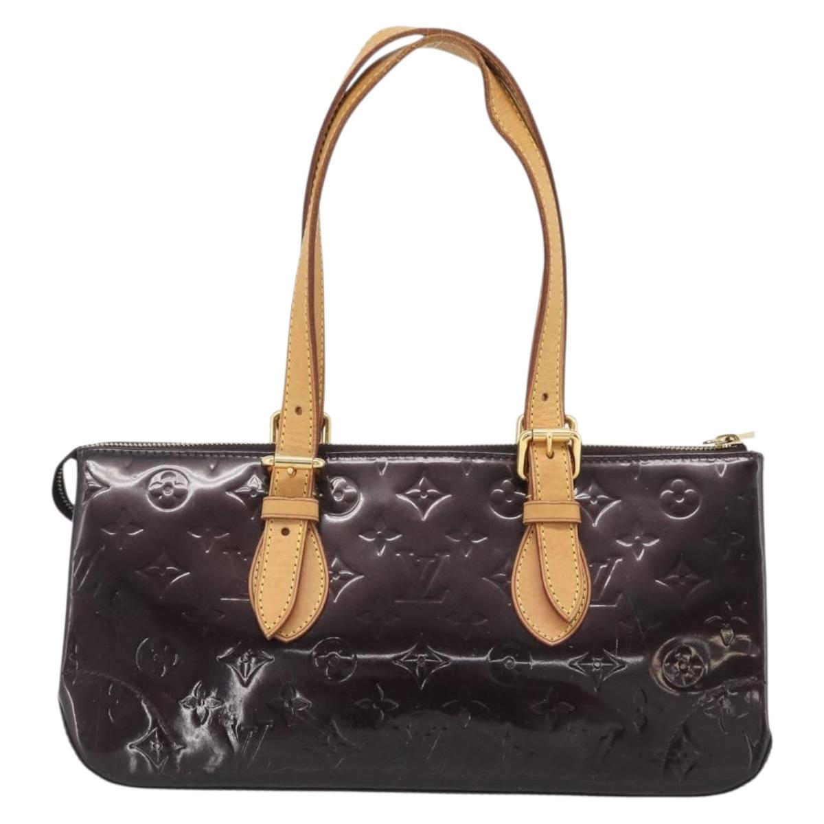 LOUIS VUITTON Monogram Vernis Rosewood Avenue Bag Amarante M93510 Auth 188850