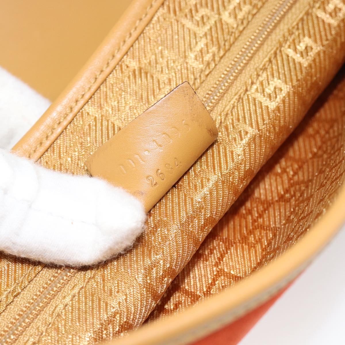 GUCCI Bamboo Shoulder Bag Suede Brown Gold Auth 188854V