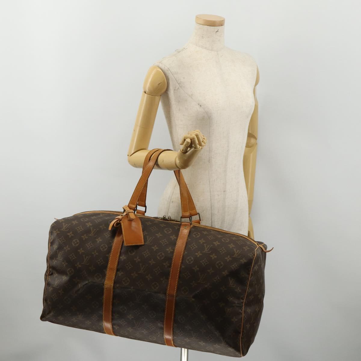LOUIS VUITTON Monogram Sac Souple 55 Boston Bag M41622 LV Auth 188856