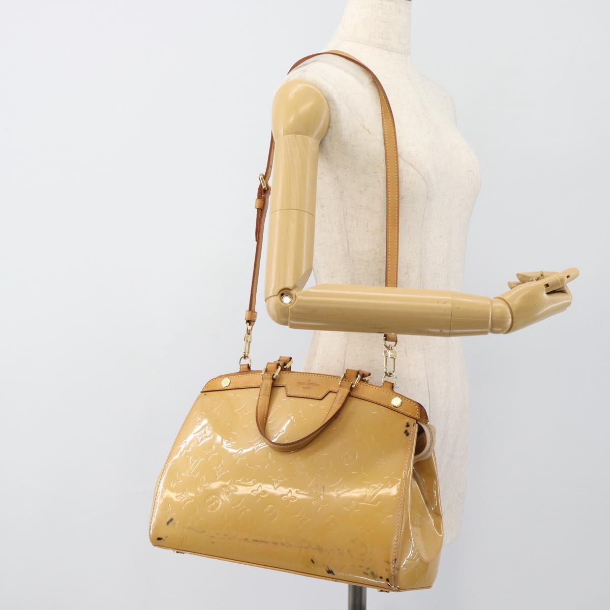 LOUIS VUITTON Vernis Blair MM Hand Bag 2way Rose Flow Lantern M91621 Auth 188859