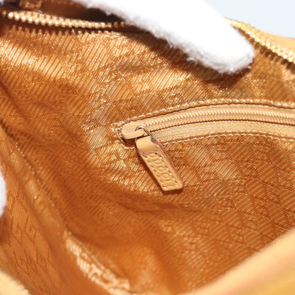 GUCCI Horsebit Shoulder Bag Suede Pink Gold Auth 188861A