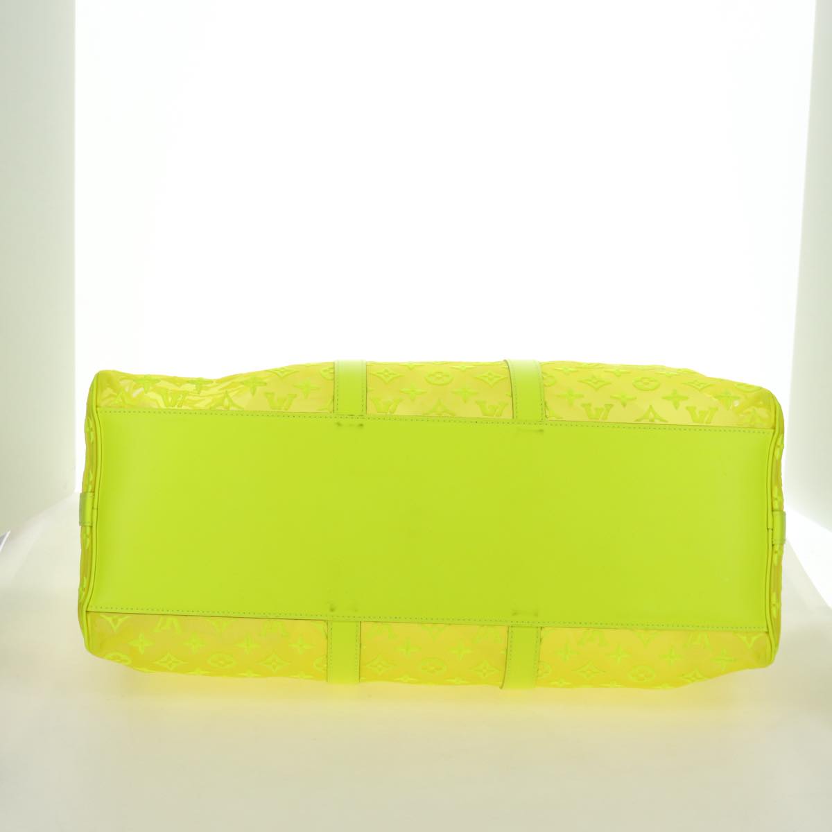 LOUIS VUITTON See Through Keepall Bandouliere 50 Bag Yellow M55380 Auth 188862SAM