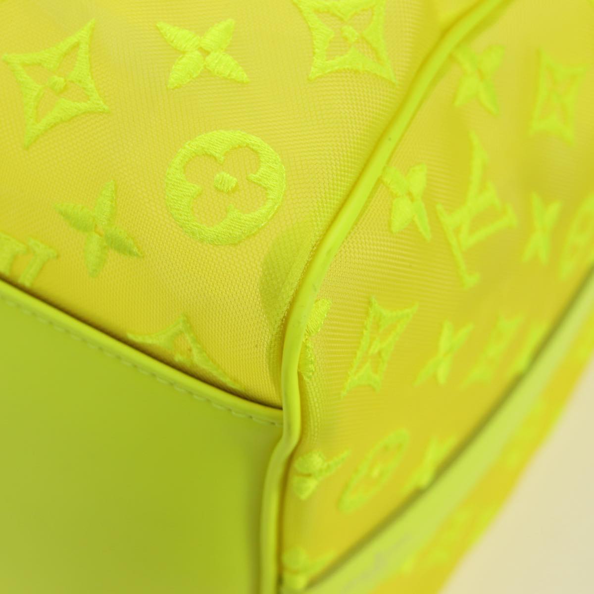 LOUIS VUITTON See Through Keepall Bandouliere 50 Bag Yellow M55380 Auth 188862SAM