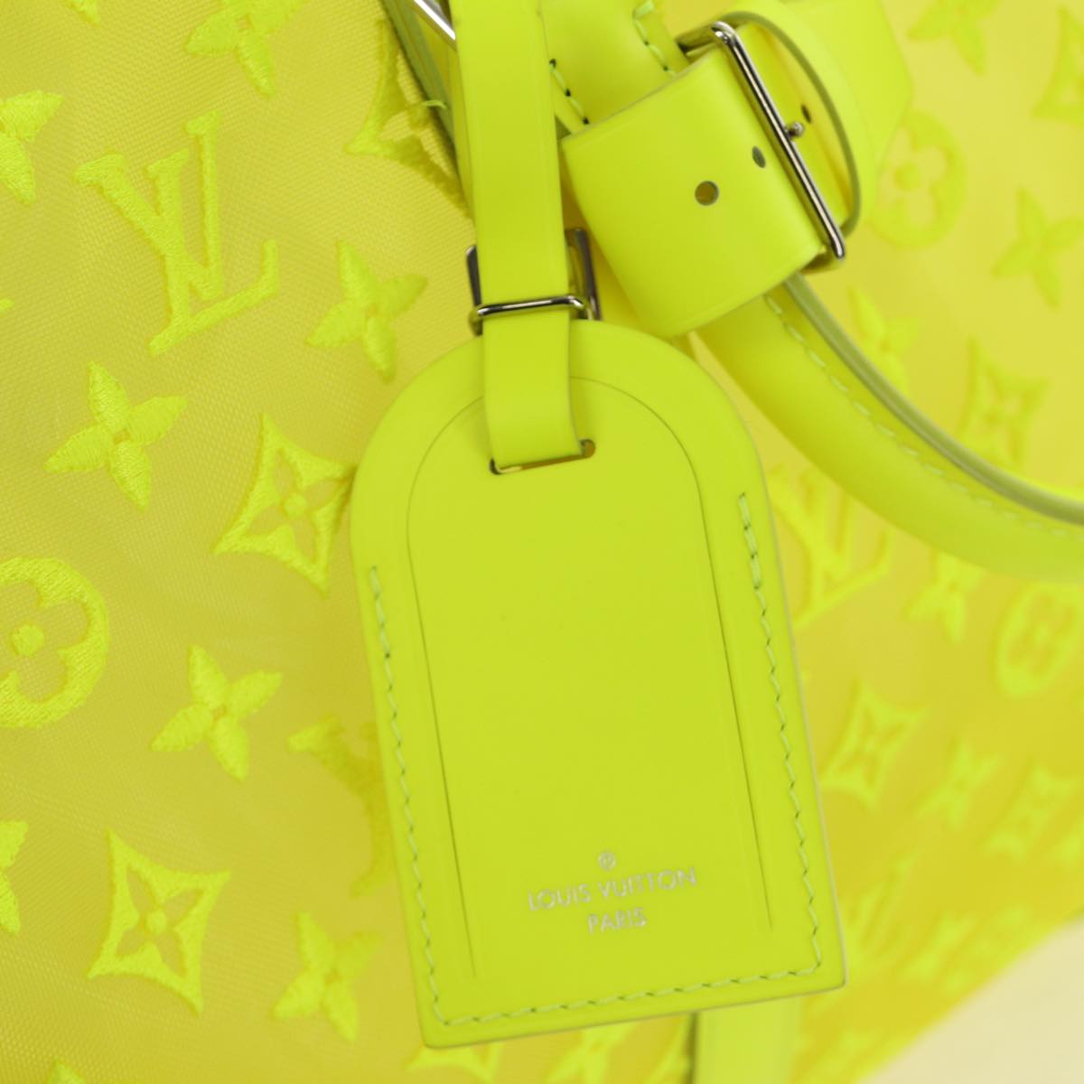 LOUIS VUITTON See Through Keepall Bandouliere 50 Bag Yellow M55380 Auth 188862SAM