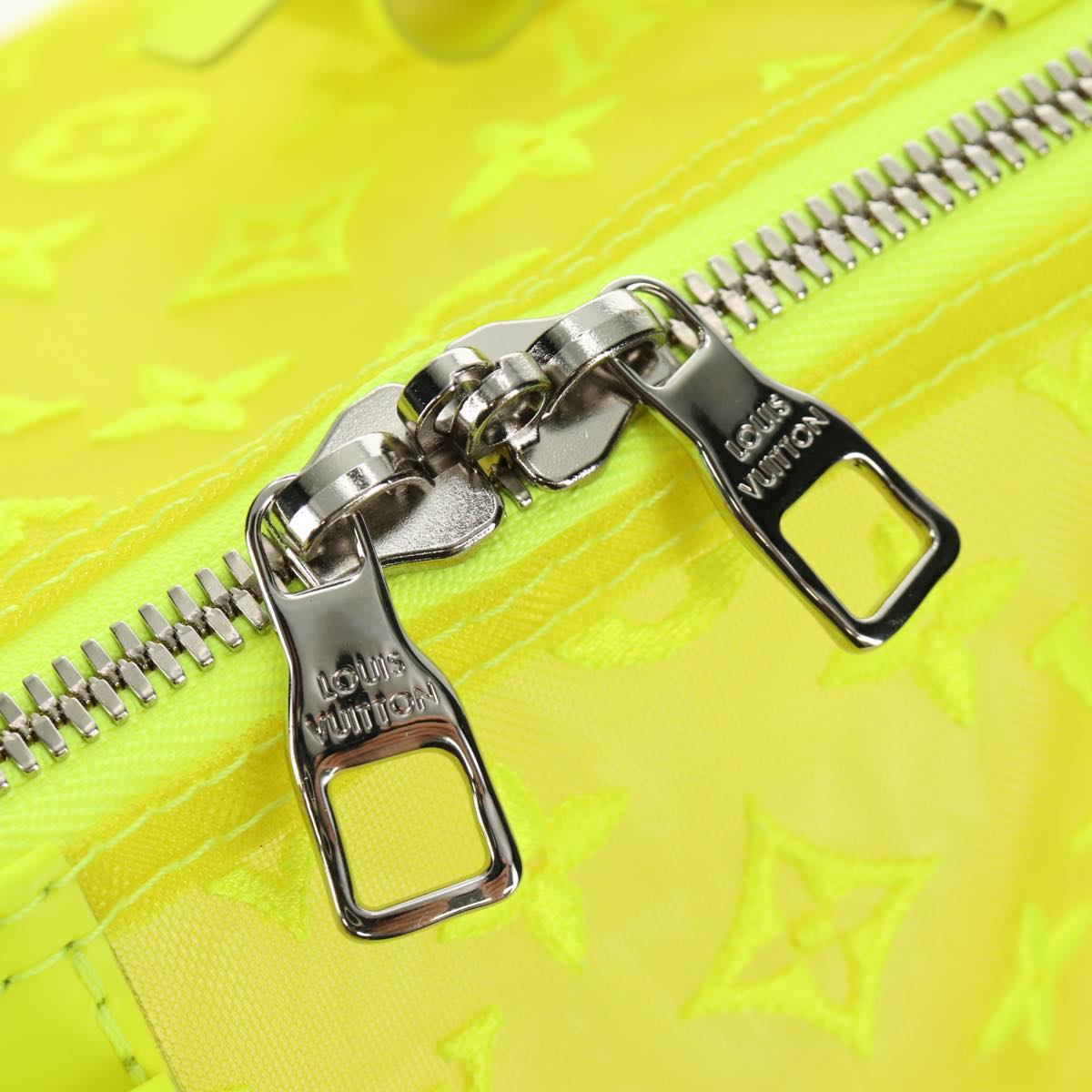 LOUIS VUITTON See Through Keepall Bandouliere 50 Bag Yellow M55380 Auth 188862SAM