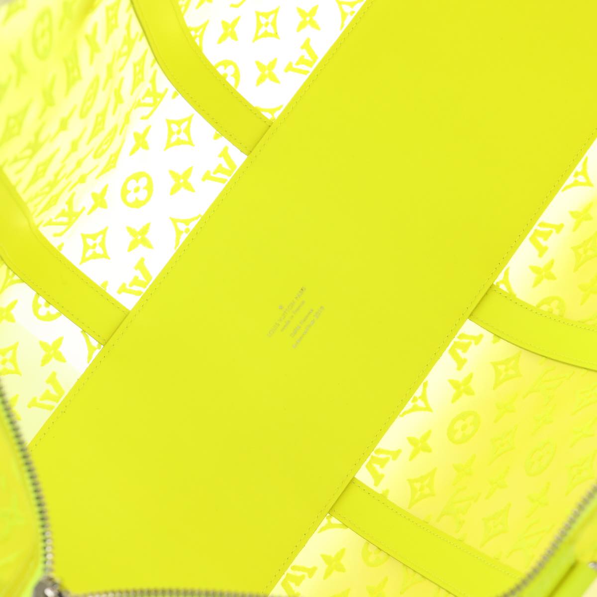 LOUIS VUITTON See Through Keepall Bandouliere 50 Bag Yellow M55380 Auth 188862SAM