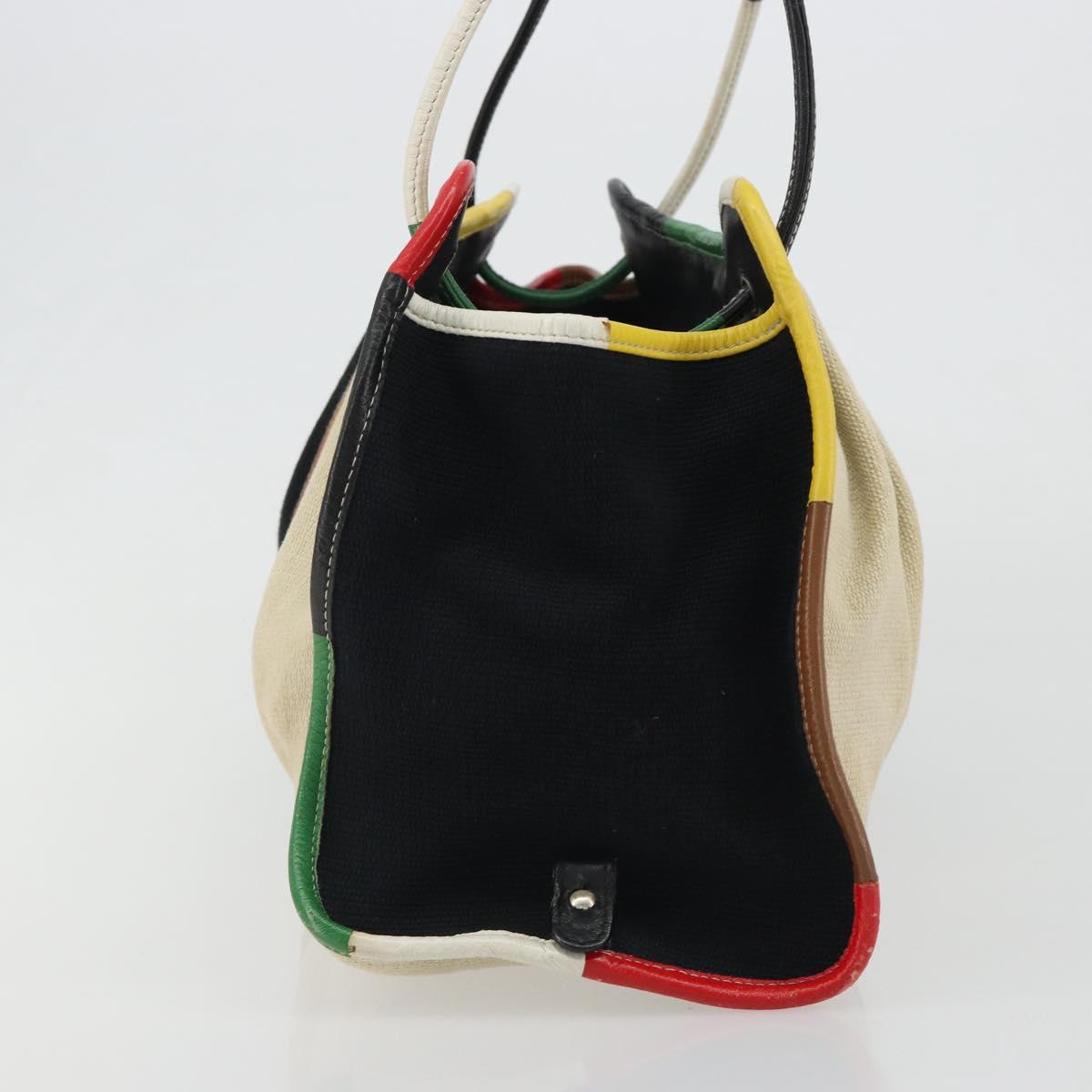 BOTTEGA VENETA Tote Bag Canvas Multicolor Silver Auth 188875A