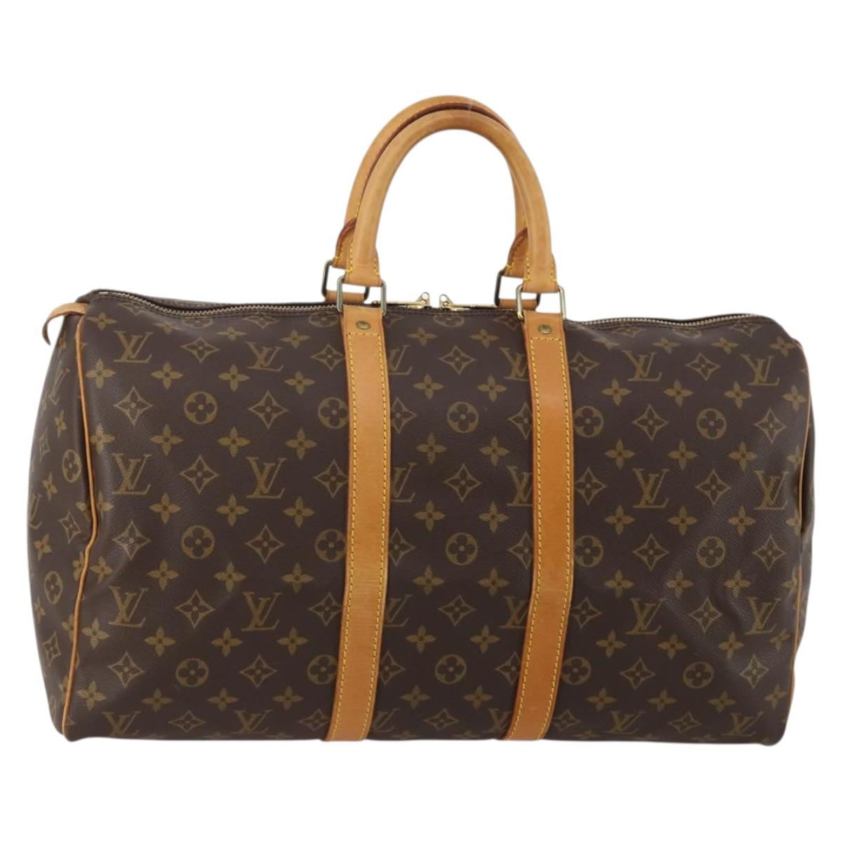 LOUIS VUITTON Monogram Keepall 45 Boston Bag M41428 LV Auth 188877