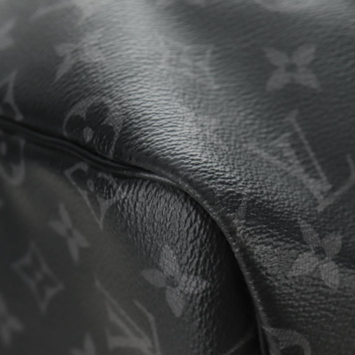 LOUIS VUITTON Monogram Eclipse Keepall Bandouliere 55 Boston Bag LV Auth 188879V