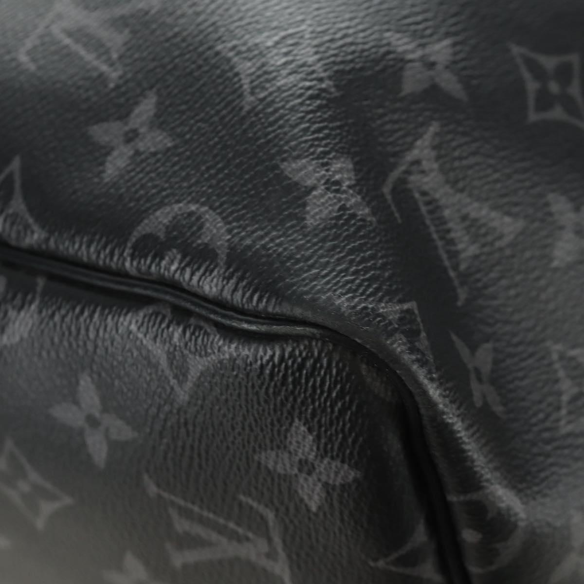 LOUIS VUITTON Monogram Eclipse Keepall Bandouliere 55 Boston Bag LV Auth 188879V