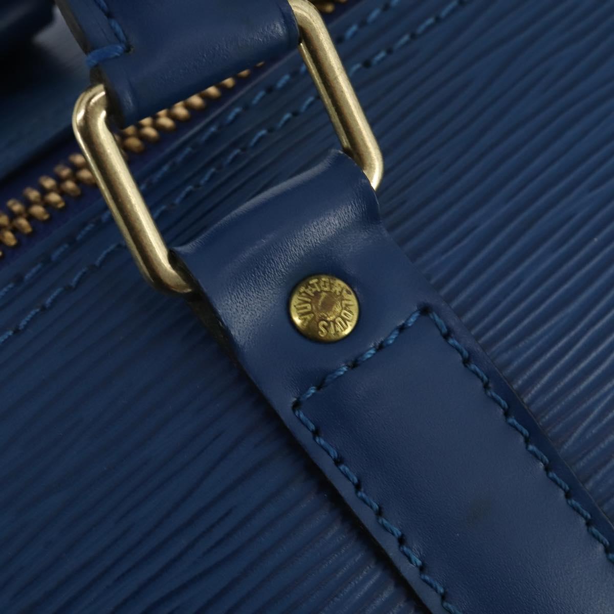 LOUIS VUITTON Epi Keepall 50 Boston Bag Blue M42965 LV Auth 188880A