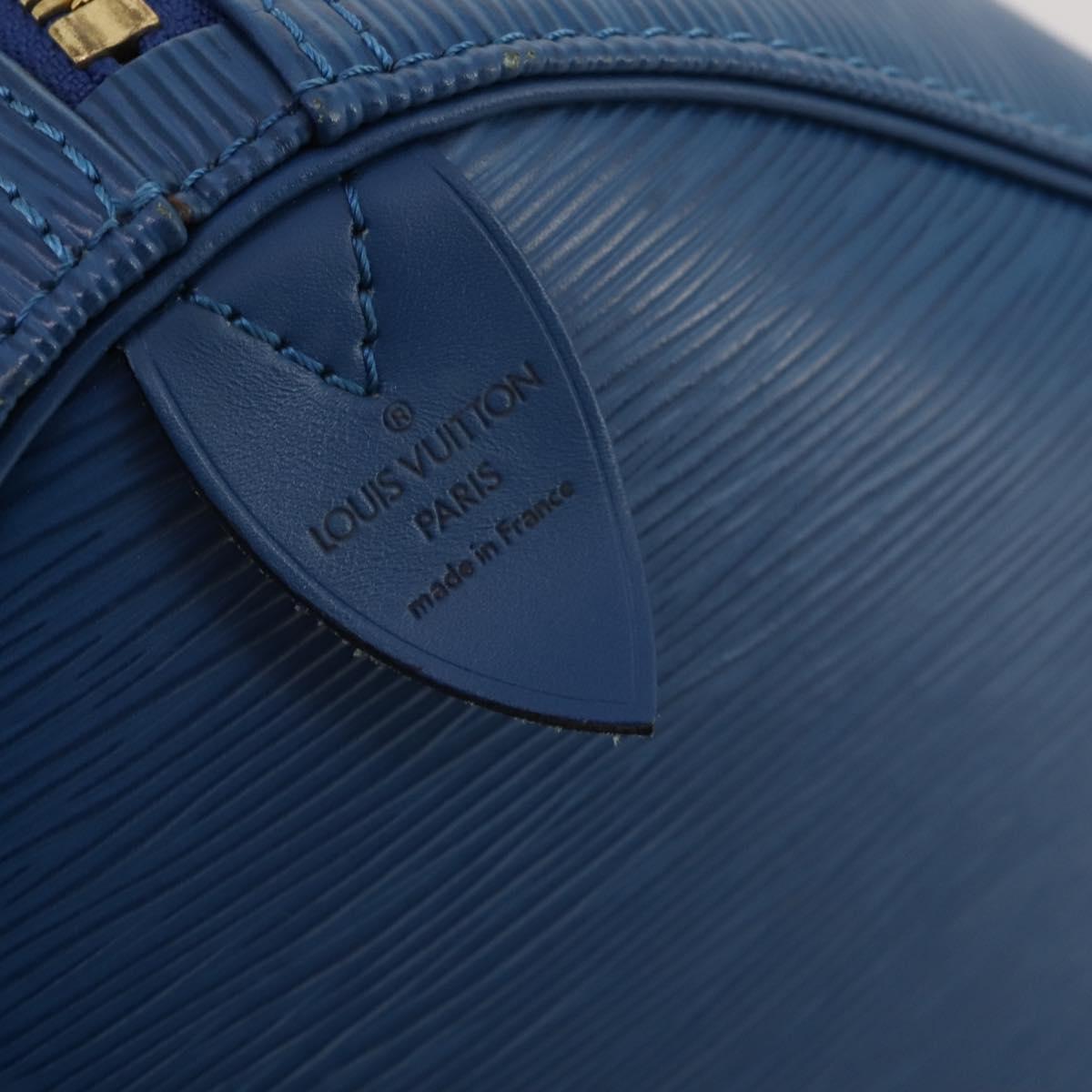 LOUIS VUITTON Epi Keepall 50 Boston Bag Blue M42965 LV Auth 188880A