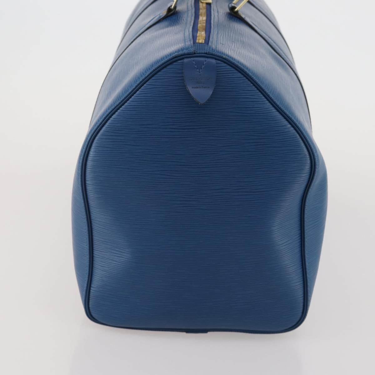 LOUIS VUITTON Epi Keepall 50 Boston Bag Blue M42965 LV Auth 188880A