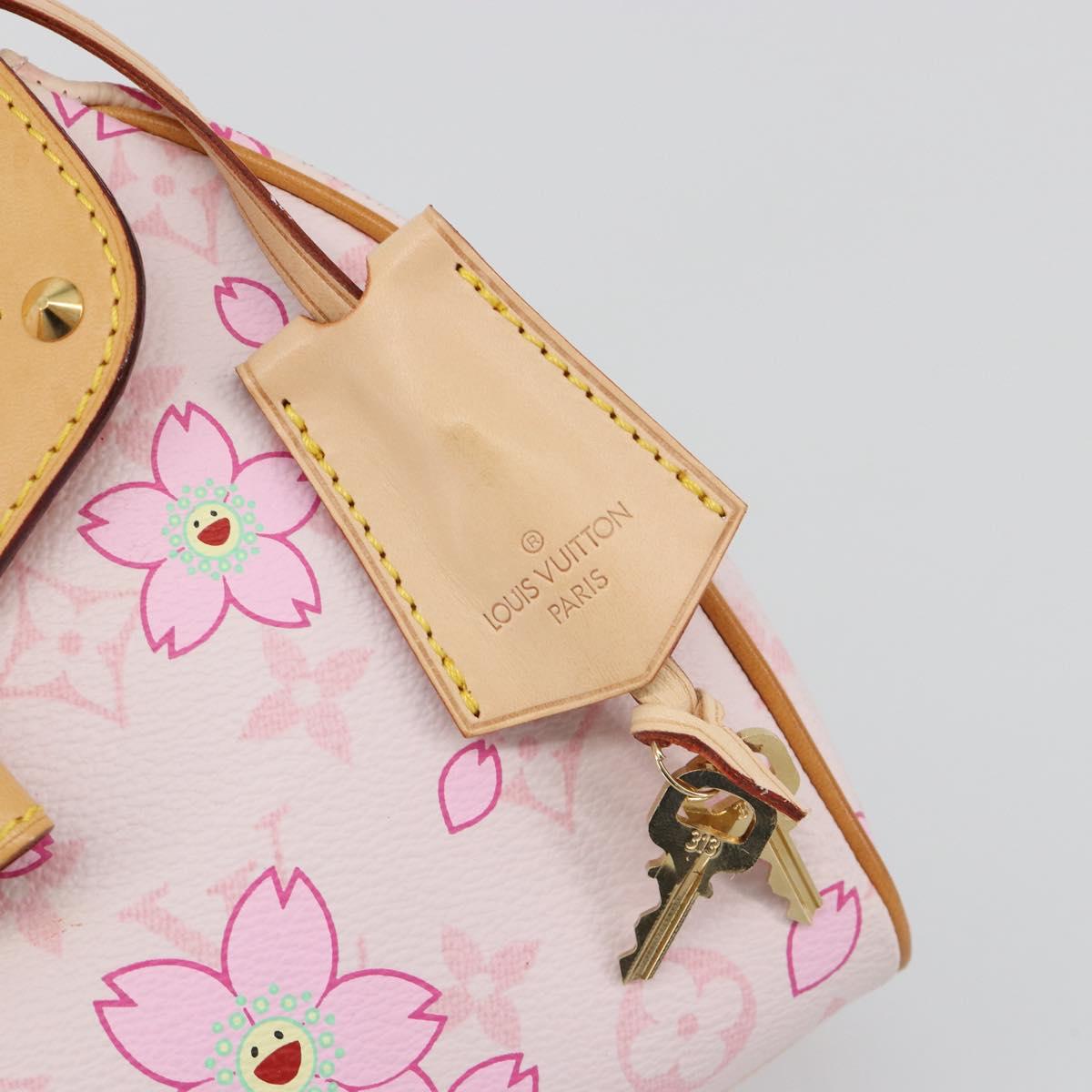 LOUIS VUITTON Cherry Blossom Sac Retro PM Hand Bag Pink M92013 LV Auth 188882SAM