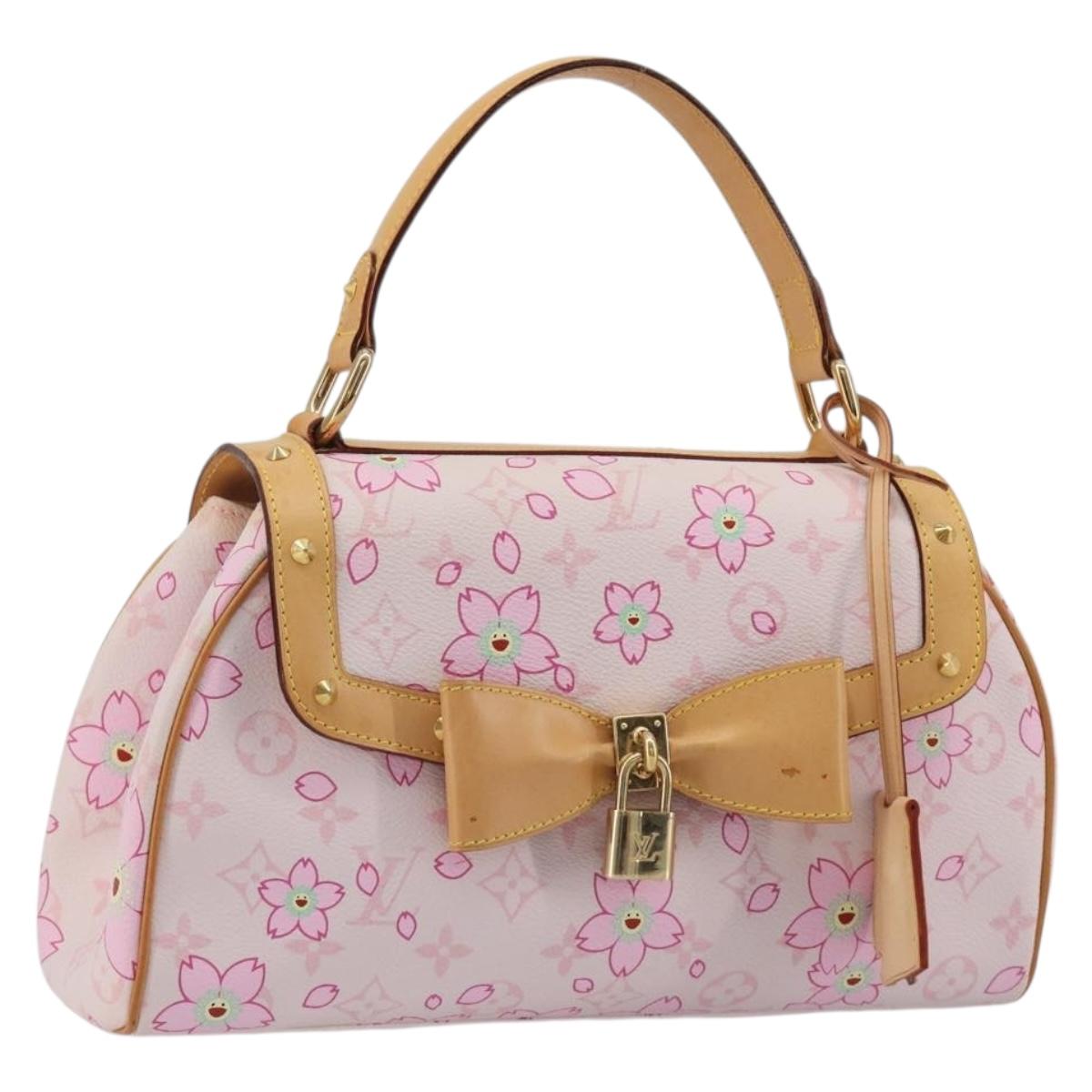 LOUIS VUITTON Cherry Blossom Sac Retro PM Hand Bag Pink M92013 LV Auth 188882SAM