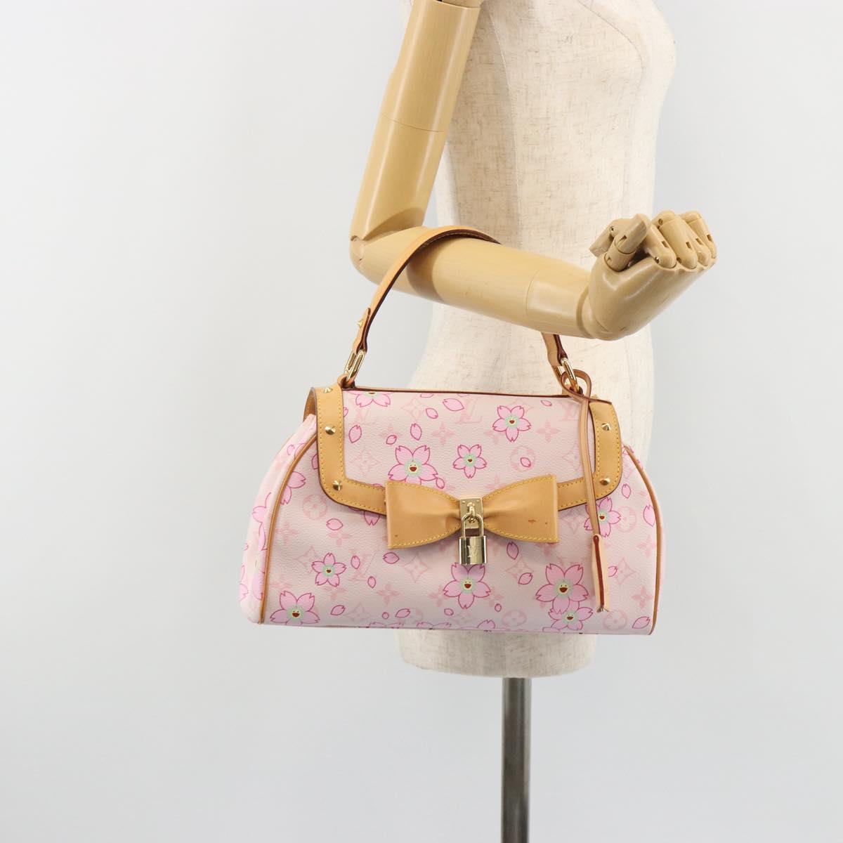 LOUIS VUITTON Cherry Blossom Sac Retro PM Hand Bag Pink M92013 LV Auth 188882SAM