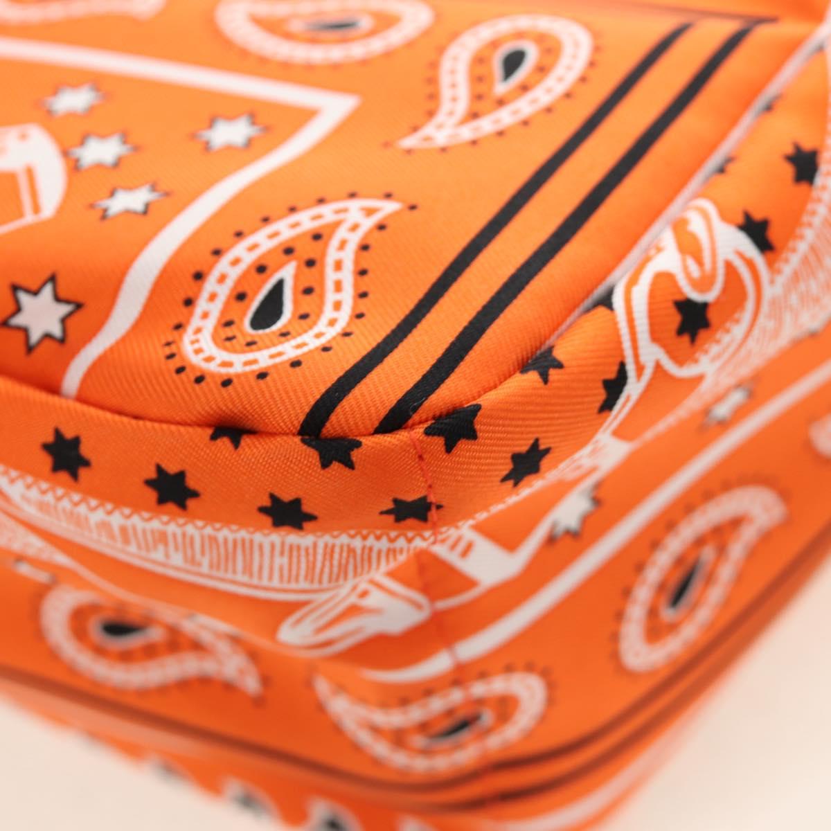 HERMES Foolby 25 Pouch Silk Orange Auth 188883M