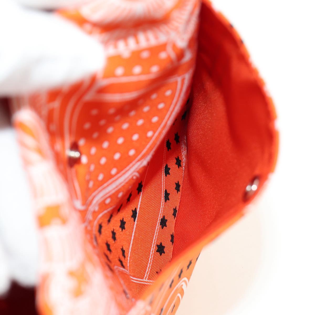 HERMES Foolby 25 Pouch Silk Orange Auth 188883M