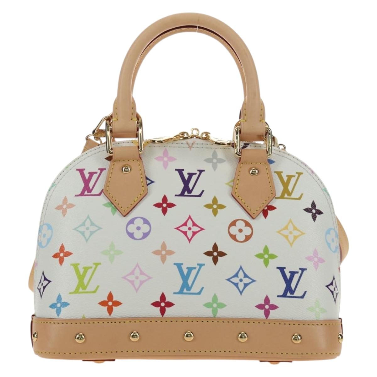 LOUIS VUITTON Monogram LV x TM Alma BB Hand Bag 2way White M13078 Auth 188884SM