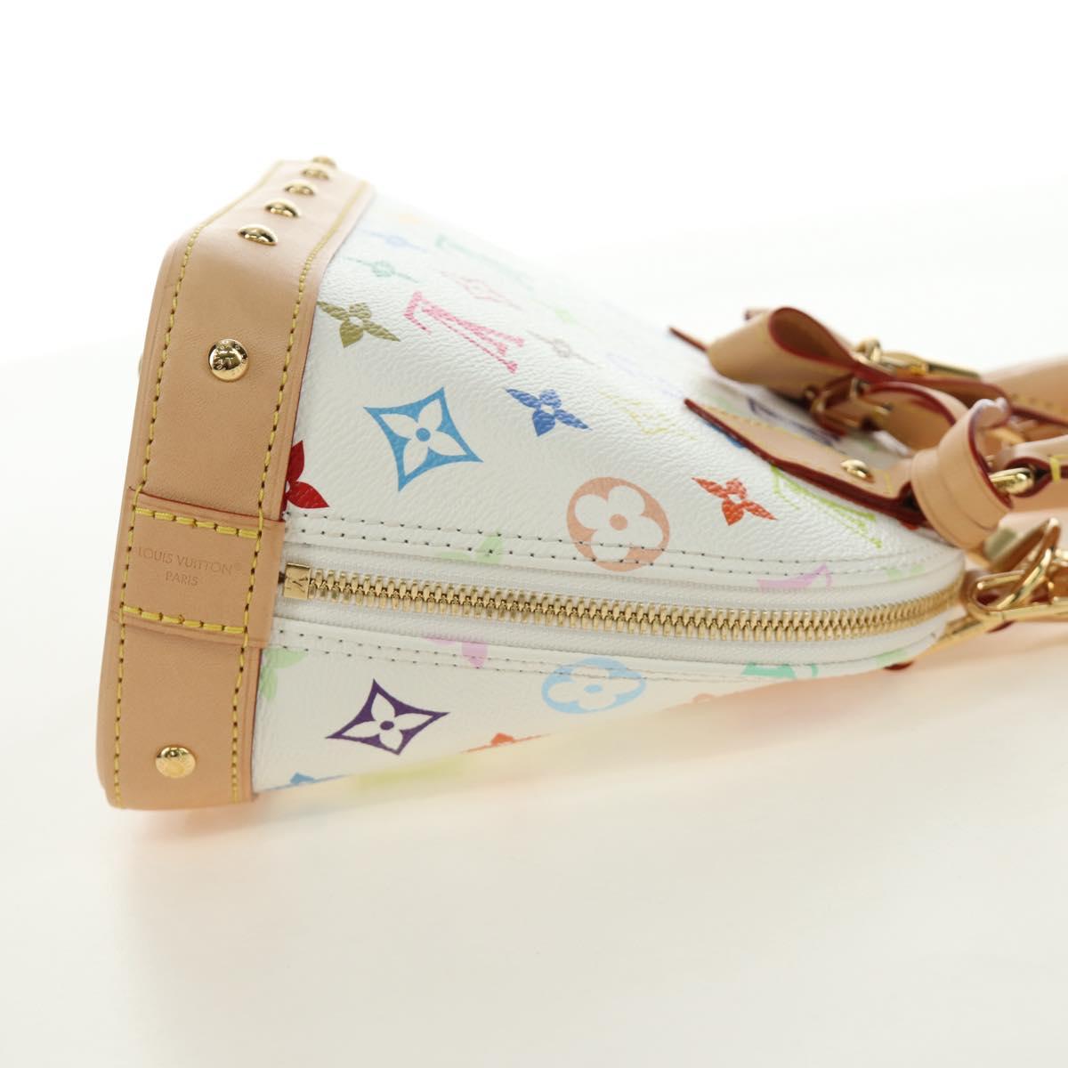 LOUIS VUITTON Monogram LV x TM Alma BB Hand Bag 2way White M13078 Auth 188884SM