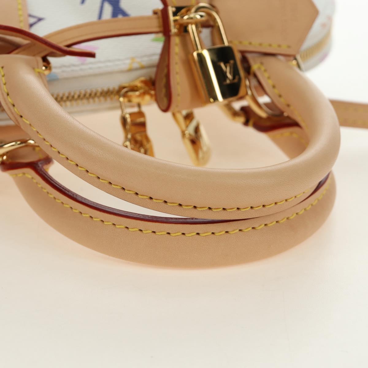 LOUIS VUITTON Monogram LV x TM Alma BB Hand Bag 2way White M13078 Auth 188884SM