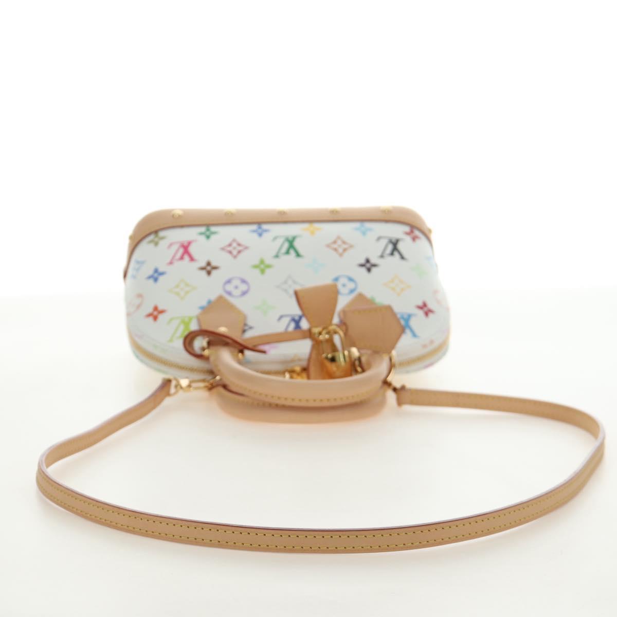 LOUIS VUITTON Monogram LV x TM Alma BB Hand Bag 2way White M13078 Auth 188884SM
