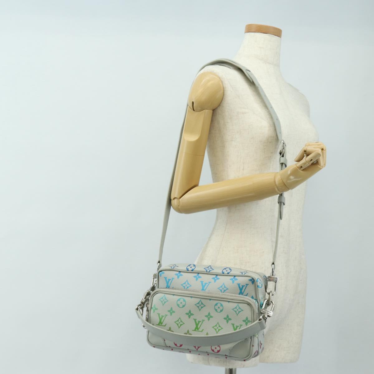LOUIS VUITTON Monogram Iridescent Nile Shoulder Bag Gray M13897 LV Auth 188885SAM