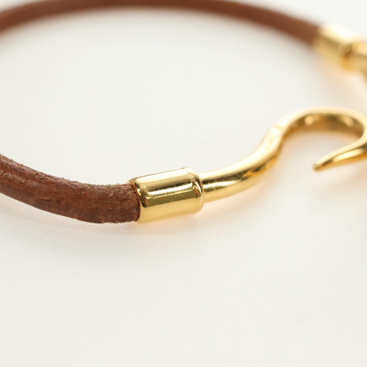 HERMES Jumbo Bracelet Leather Brown Auth 188898V