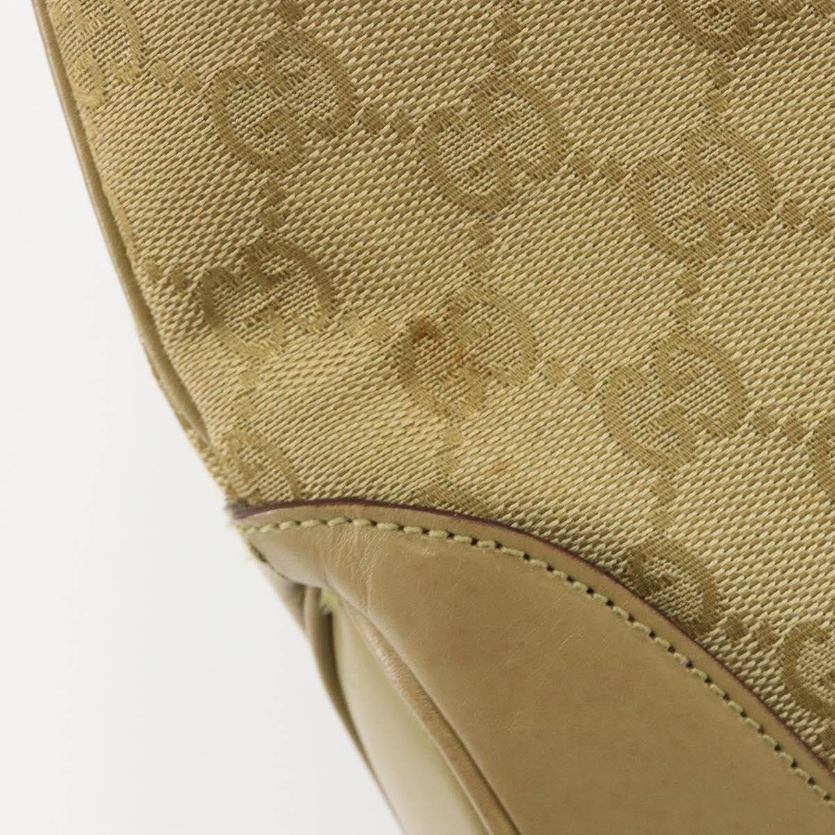 GUCCI GG Canvas Jackie Sherry Line Shoulder Bag Beige Silver 00963 Auth 188900V