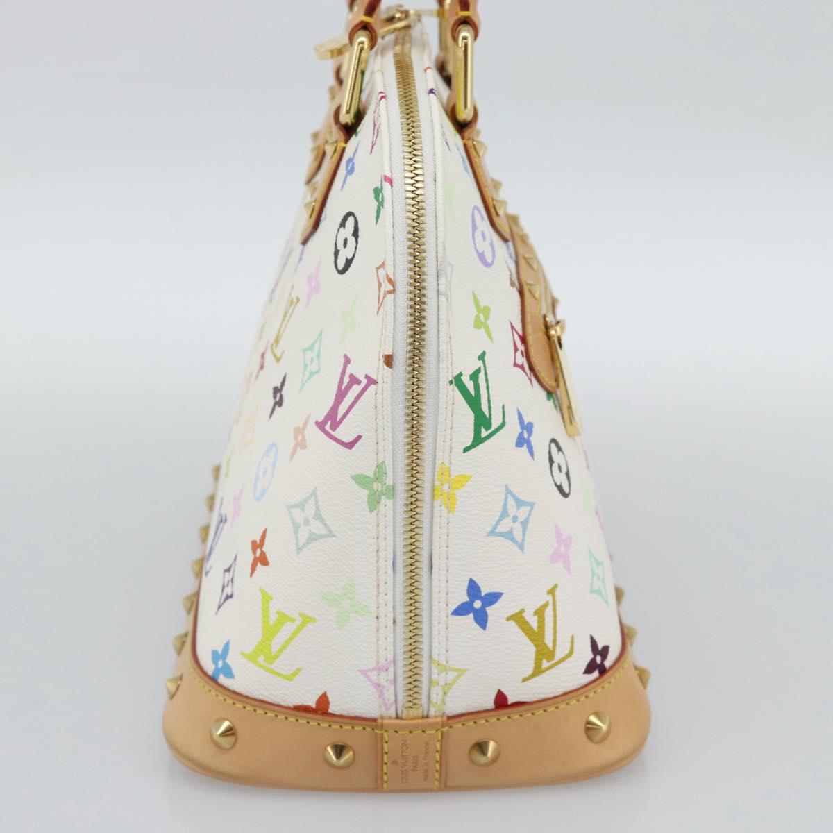 LOUIS VUITTON Monogram Multicolor Alma Hand Bag White M92647 LV Auth 188907V