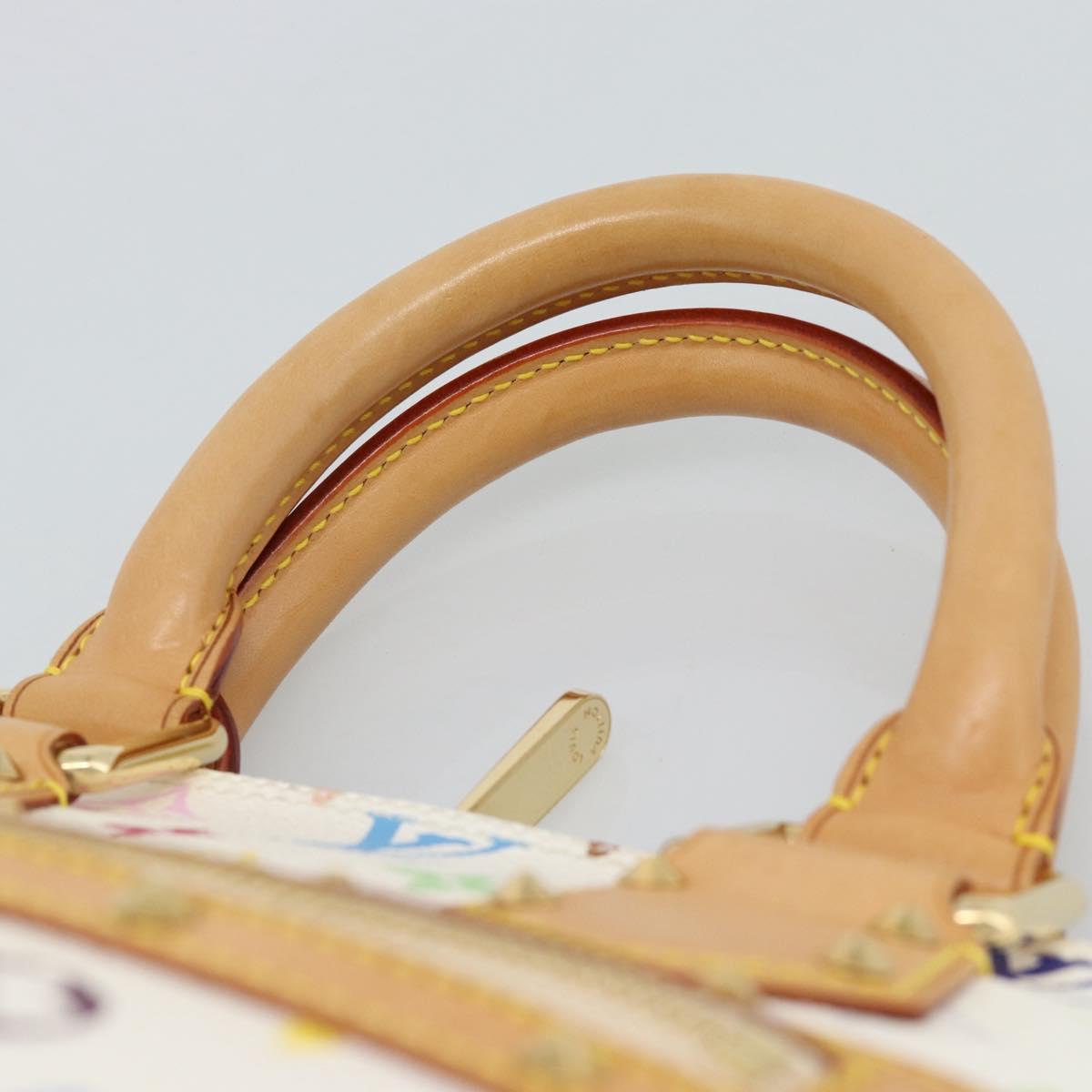 LOUIS VUITTON Monogram Multicolor Alma Hand Bag White M92647 LV Auth 188907V