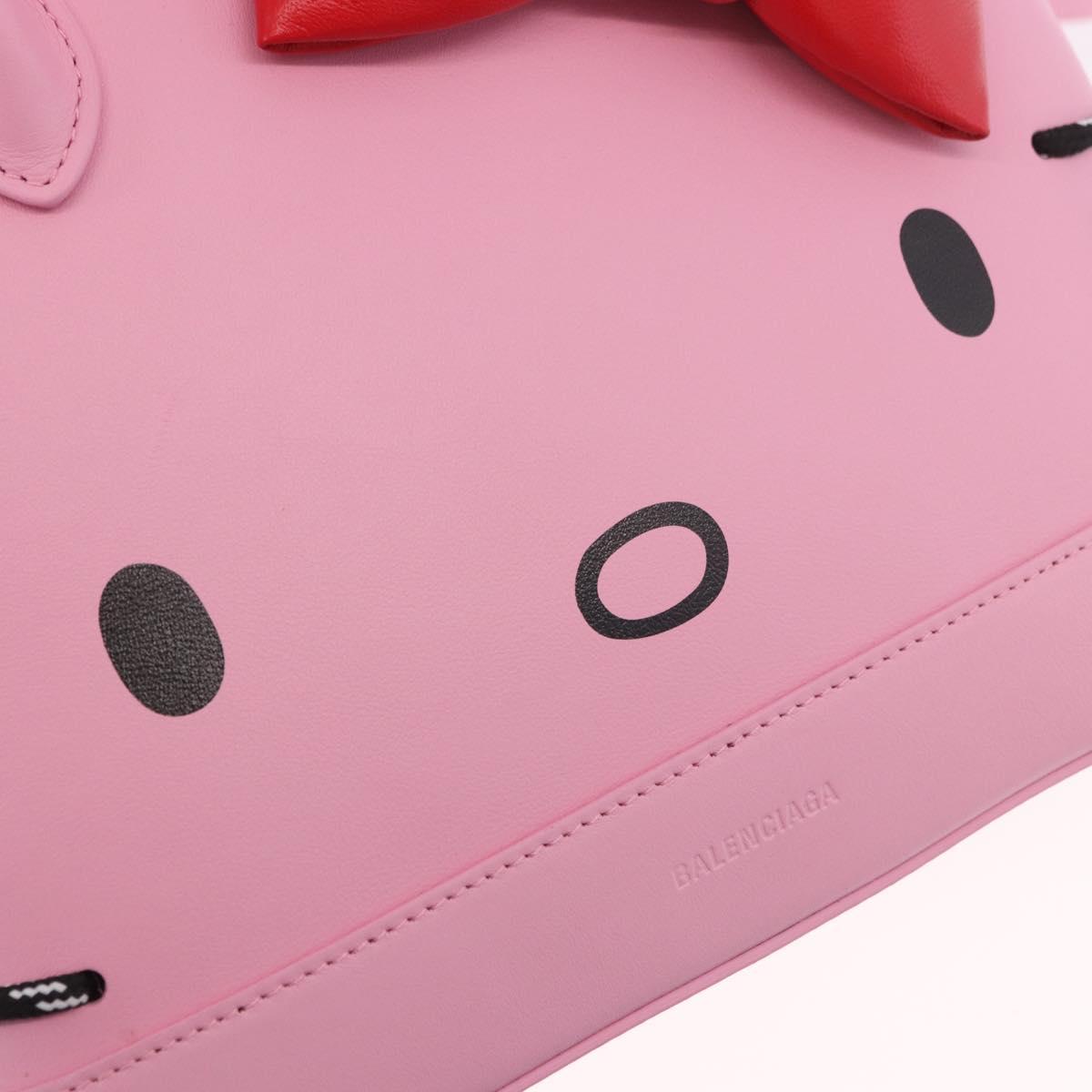 BALENCIAGA Sanrio Virutop HandleS Leather 2way Pink 619014 Auth 188908SM