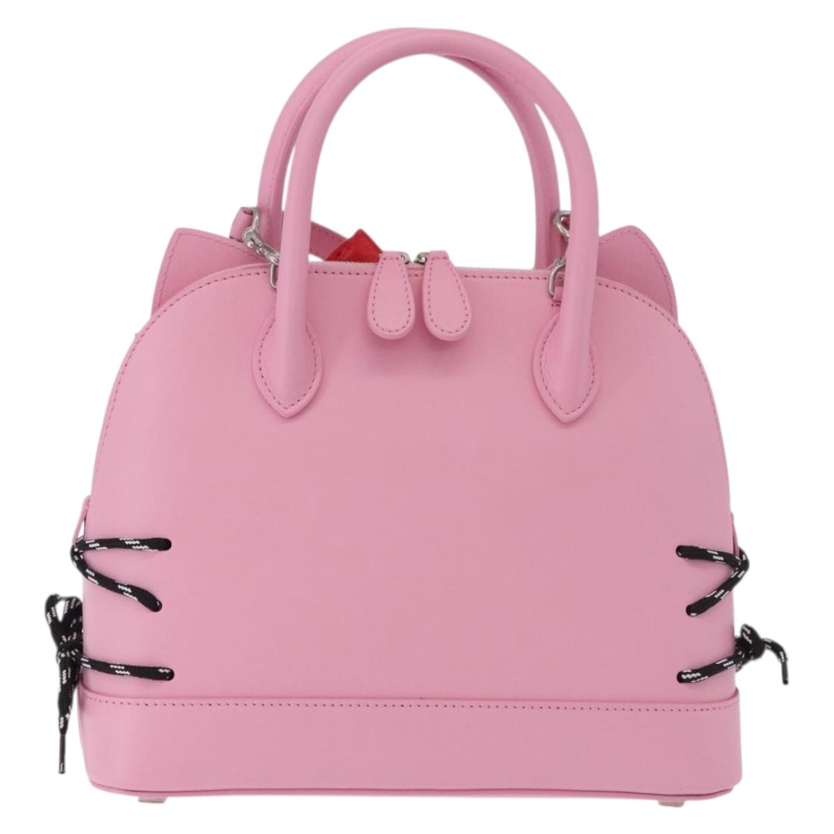 BALENCIAGA Sanrio Virutop HandleS Leather 2way Pink 619014 Auth 188908SM