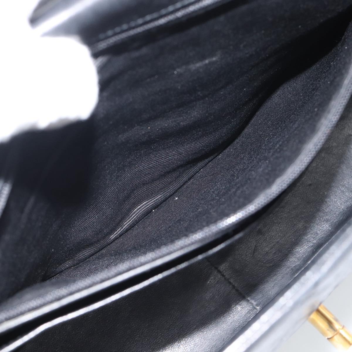 CHANEL Big Matelasse30 Chain Shoulder Bag Leather Black Gold CC Auth 188911V