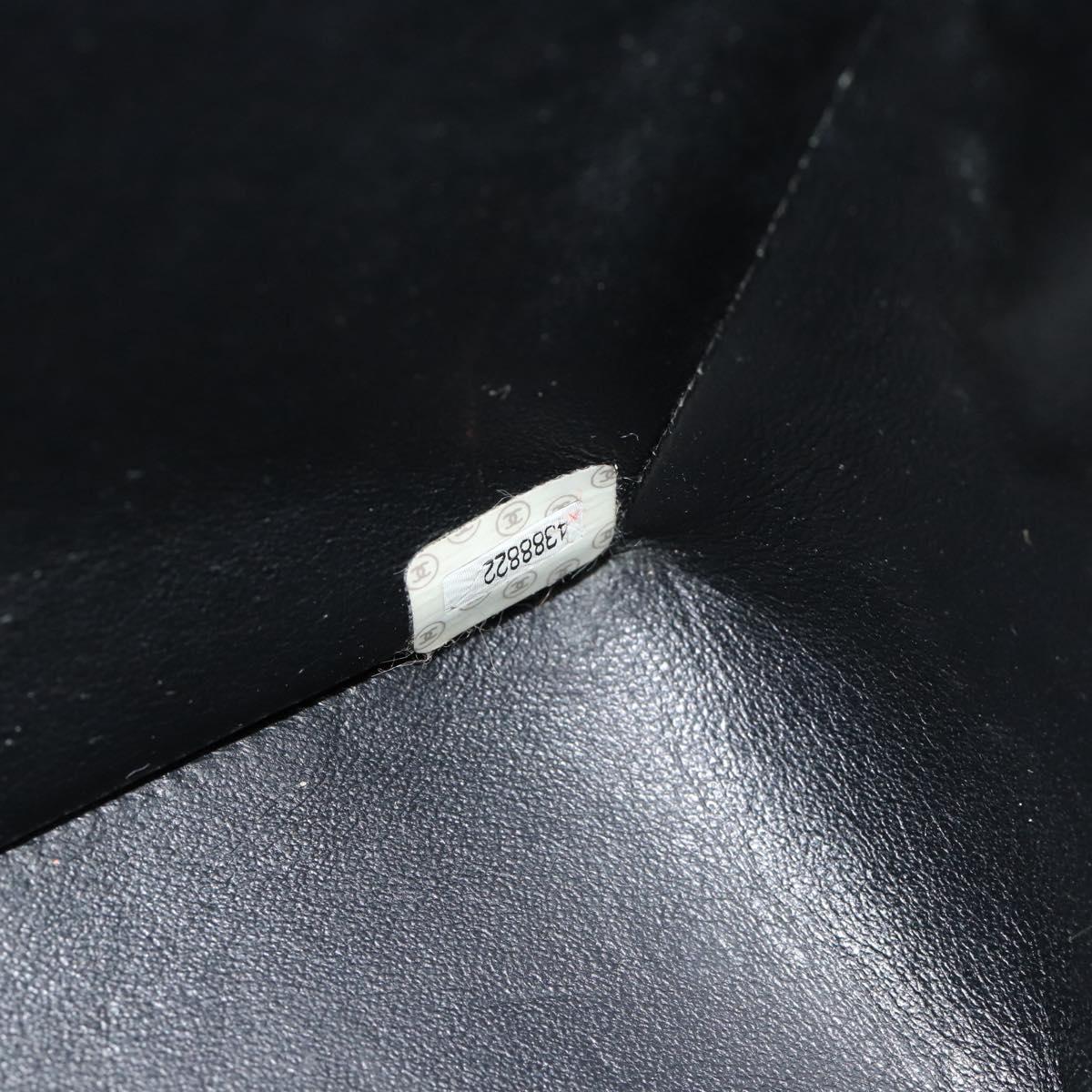 CHANEL Big Matelasse30 Chain Shoulder Bag Leather Black Gold CC Auth 188911V