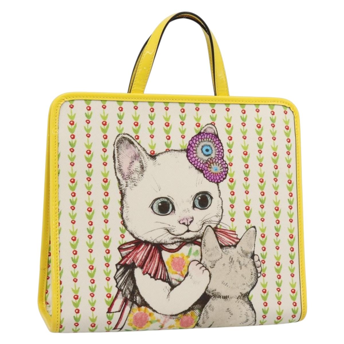 GUCCI Children's Yuko Higuchi Hand Bag Canvas Yellow 605614 Auth 188912M