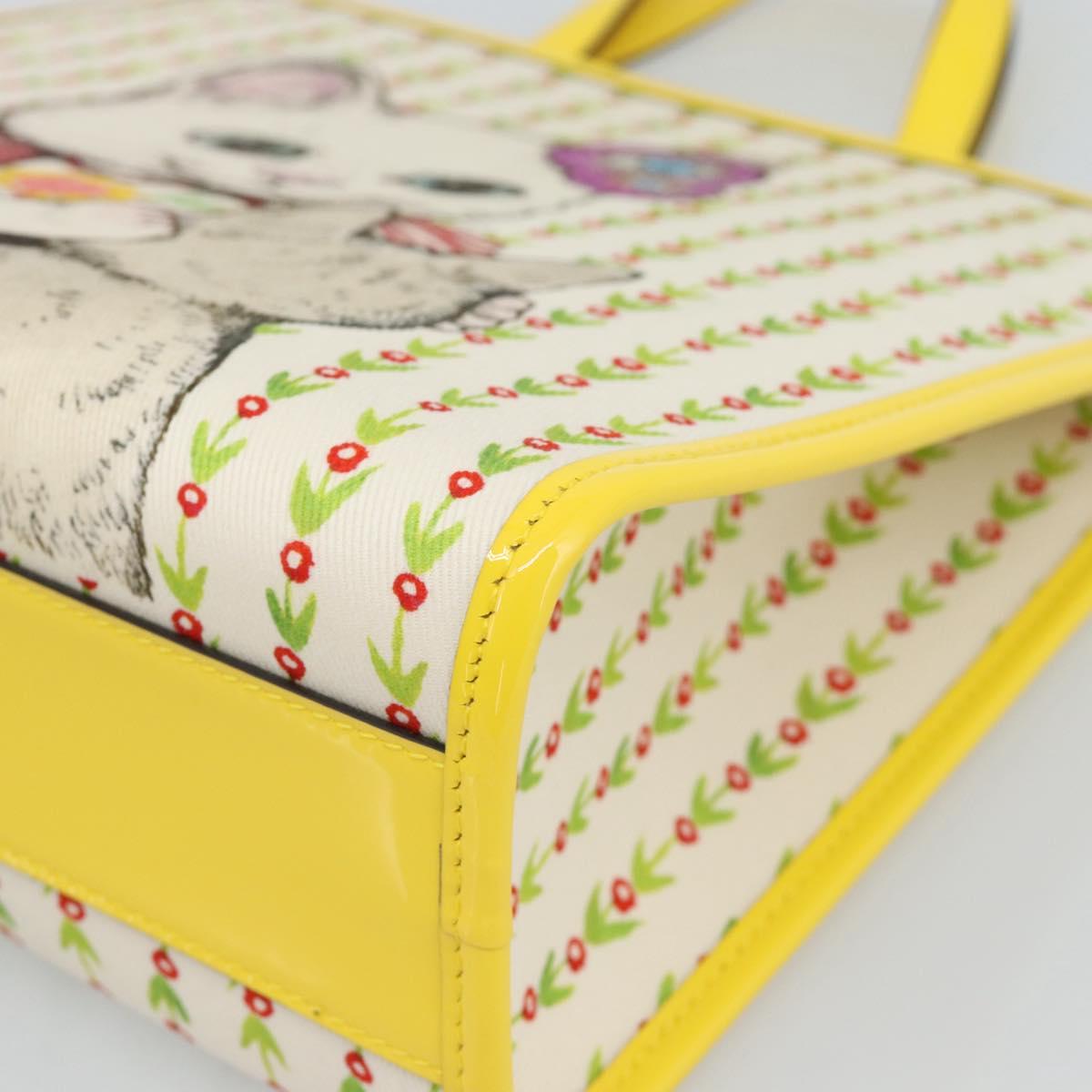 GUCCI Children's Yuko Higuchi Hand Bag Canvas Yellow 605614 Auth 188912M