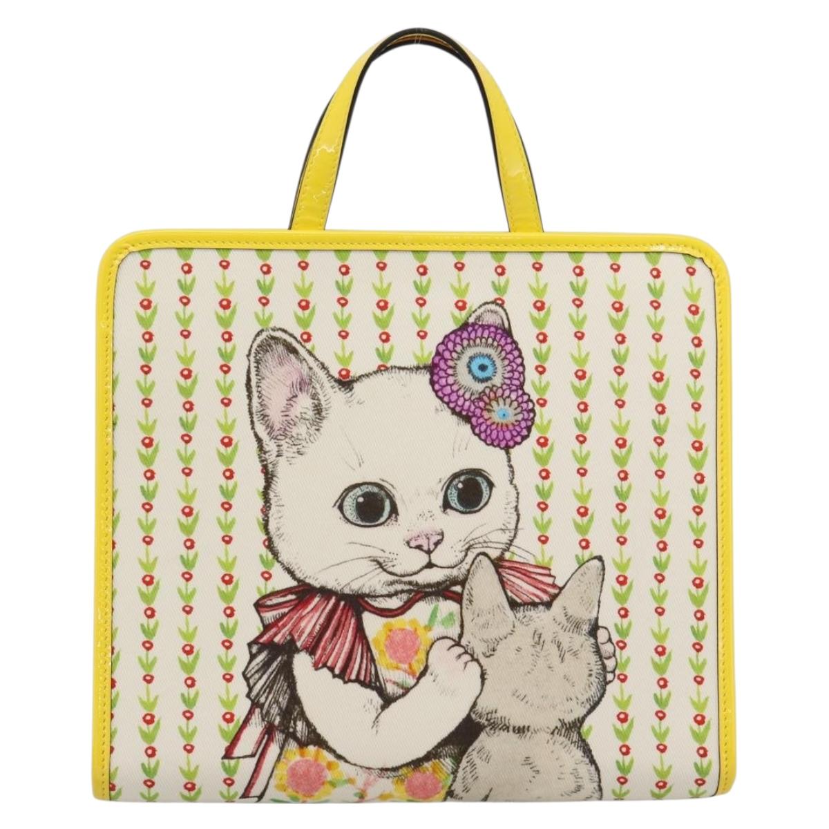 GUCCI Children's Yuko Higuchi Hand Bag Canvas Yellow 605614 Auth 188912M