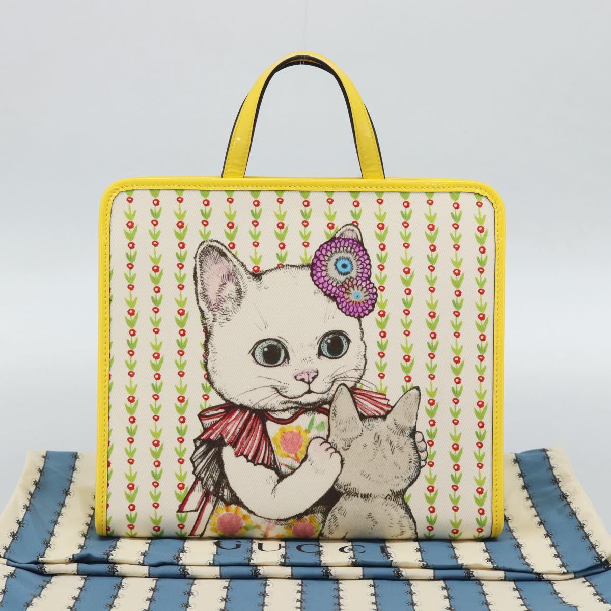 GUCCI Children's Yuko Higuchi Hand Bag Canvas Yellow 605614 Auth 188912M